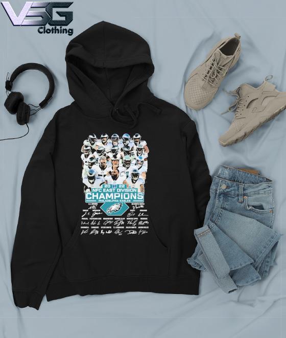 Philadelphia Eagles 2022 NFC East Division Champions Signatures shirt,  hoodie, sweater, long sleeve and tank top