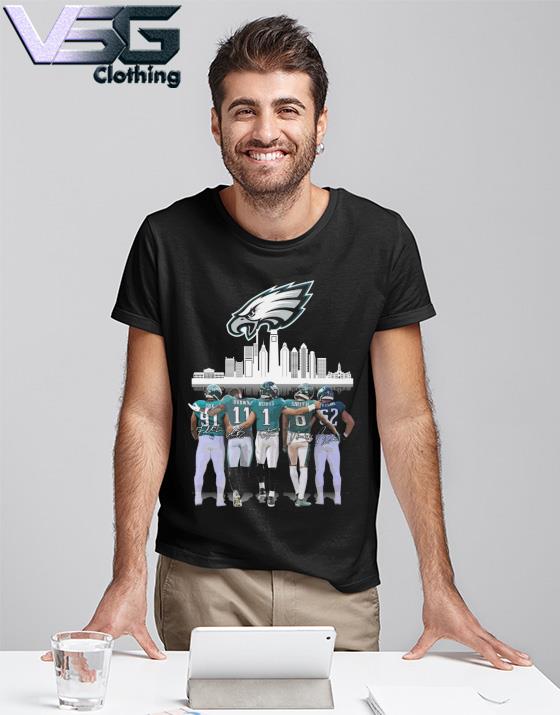 Philadelphia Eagles City Cox Brown Hurts Smith and Jason Kelce signatures shirt