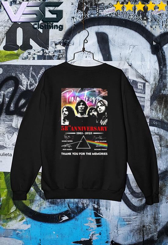 Pink Floyd 58th Anniversary 1965 -2023 thank you for the memories signatures s Sweater