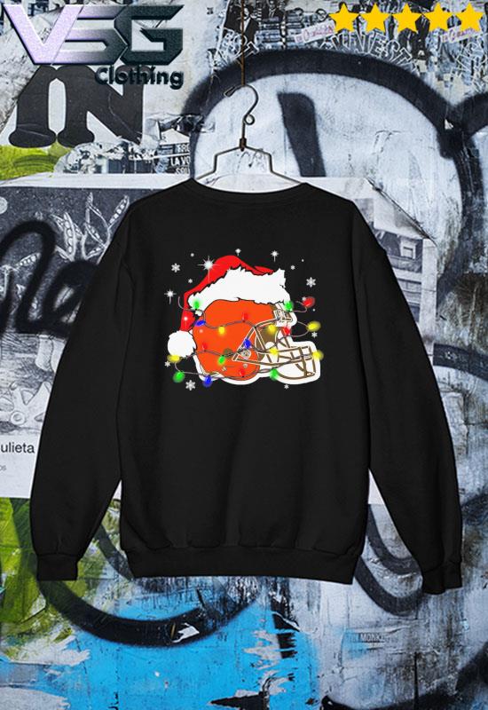 Santa Hat Chicago Bears Helmet Merry Christmas Shirt