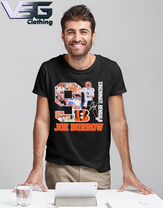 Number 9 Joe Burrow Cincinnati Bengals style shirt, hoodie, sweater, long  sleeve and tank top