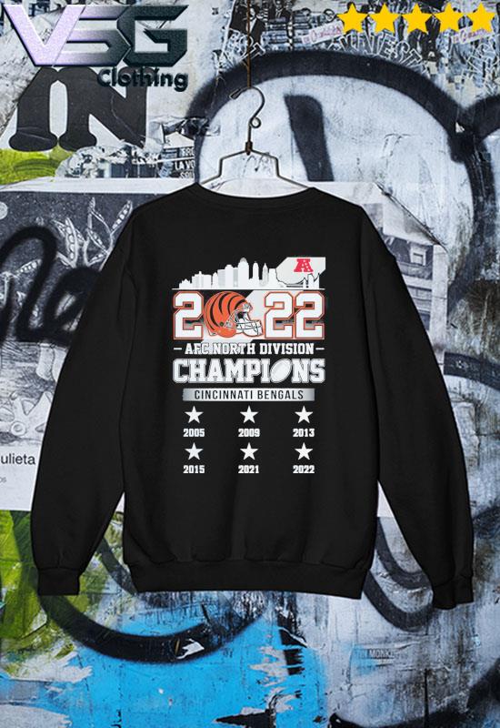 Cincinnati Bengals 2022 AFC North Division Champions Skyline Shirt, hoodie,  sweater, long sleeve and tank top