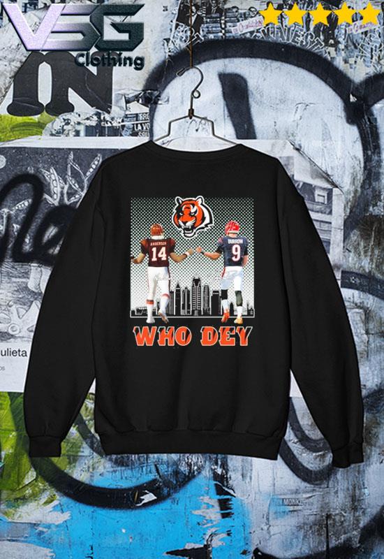 Who Dey Cincinnati Bengals skyline Signatures Shirt, hoodie, sweater, long  sleeve and tank top