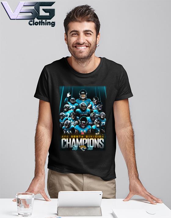 Jacksonville Jaguars Nike 2022 AFC South Division Champions Locker Room  Trophy Collection T-Shirt - Vegatee