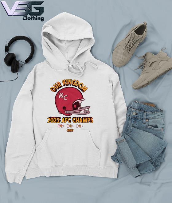 Top kansas city Chiefs 3x AFC champions 2019 2020 2022 our Kingdom shirt,  hoodie, sweater, long sleeve and tank top