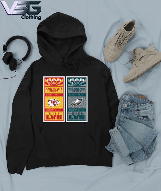 Kansas City Chiefs vs. Philadelphia Eagles Super Bowl LVII 2023 Matchup  Golden ticket shirt, hoodie, sweater, long sleeve and tank top