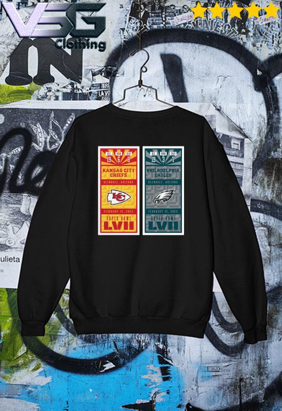 Kansas City Chiefs vs. Philadelphia Eagles Super Bowl LVII 2023 Matchup  Golden ticket shirt, hoodie, sweater, long sleeve and tank top