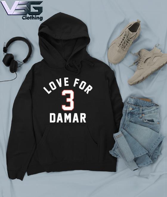 Love for Damar 3 Shirt (Style: Z66 Hoodie, Color: Black, Size: 2XL)