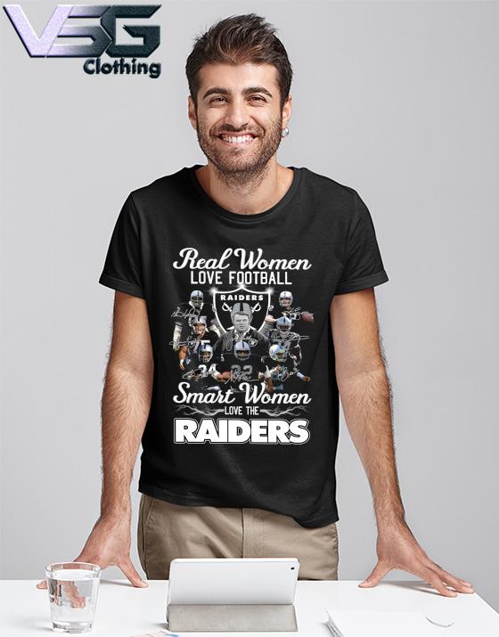 Maiden real women love football smart women love the Las Vegas Raiders  signatures shirt, hoodie, sweater, long sleeve and tank top