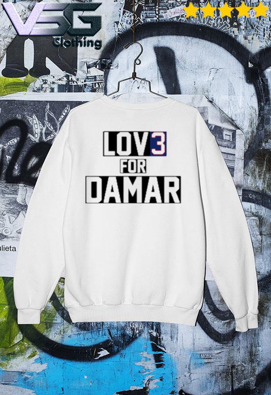 Buffalo Bills Damar Hamlin love for 3 shirt, hoodie, sweater, long