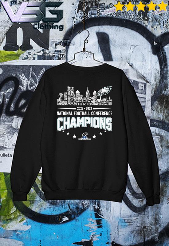 Official Philadelphia Eagles team name skyline 2022-2023 National Football Conference Champions s Sweater