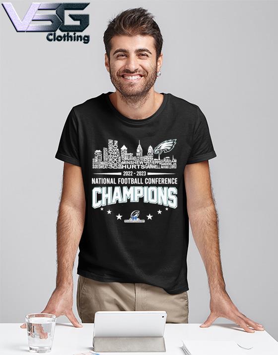 Official Philadelphia Eagles team name skyline 2022-2023 National Football Conference Champions s T-Shirt