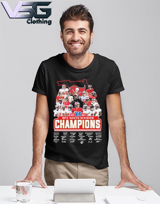 Tampa Bay Buccaneers 2022 NFC South Division Champions Signatures shirt,  hoodie, sweater, long sleeve and tank top