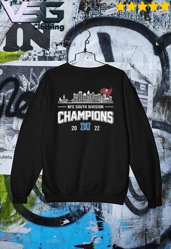 Tampa bay buccaneers team skyline nfc south division champions 2022 shirt,  hoodie, sweater, long sleeve and tank top