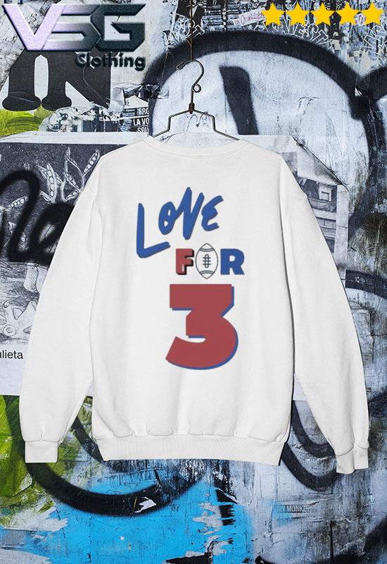 Love For 3 Damar Hamlin Shirt - High-Quality Printed Brand