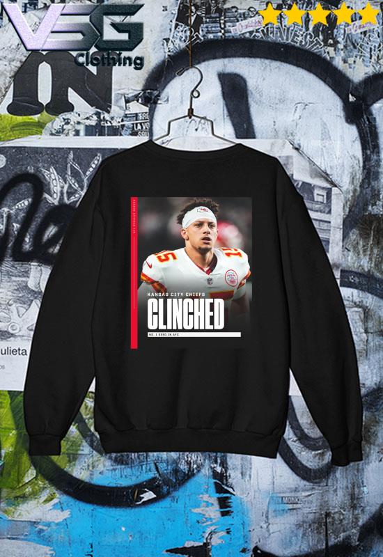 Patrick Mahomes No. 1 AFC Chiefs officially clinch 2023 shirt, hoodie,  sweater, long sleeve and tank top