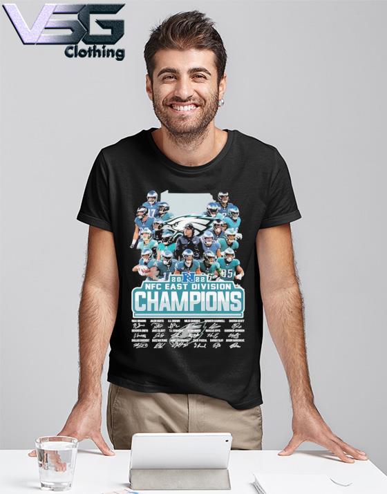 Philadelphia Eagles 2022 NFC East Division Champions Signatures shirt,  hoodie, sweater, long sleeve and tank top