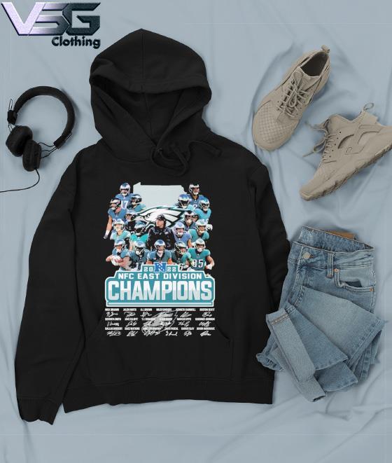 Philadelphia Eagles Team 2022 Nfc East Division Champions Signatures Shirt,  hoodie, sweater, long sleeve and tank top