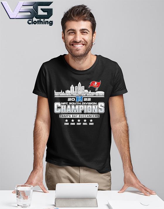 Tampa Bay Buccaneers Players Names Skyline NFC South Division Champions 2022  shirt, hoodie, sweater, long sleeve and tank top