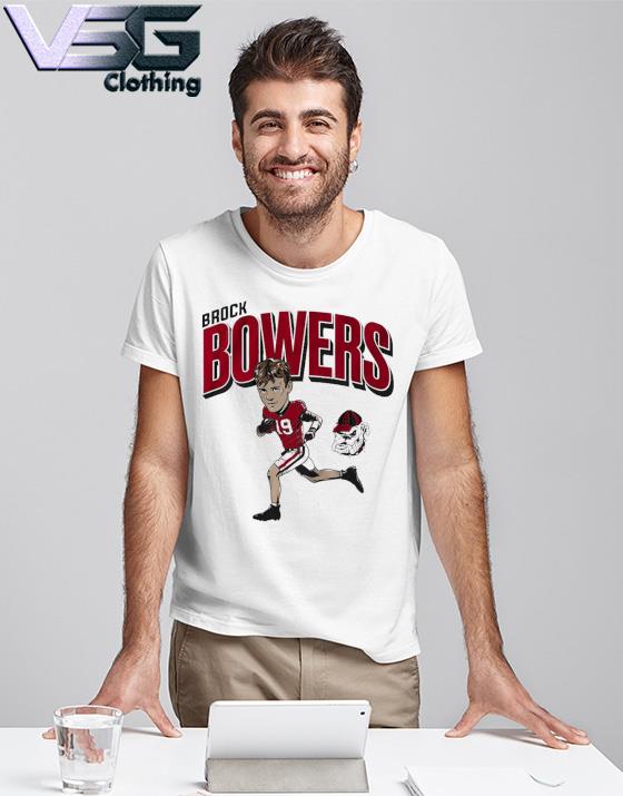 Georgia Football: Brock Bowers Caricature, Adult T-Shirt / 3XL - College Football - Sports Fan Gear | BreakingT