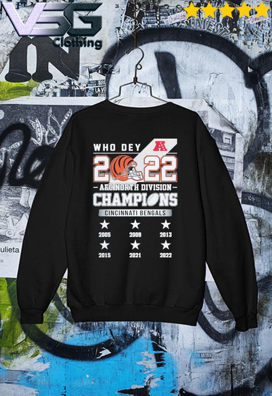 Cincinnati bengals city 2021 2022 afc north division champions shirt,  hoodie, sweater, long sleeve and tank top