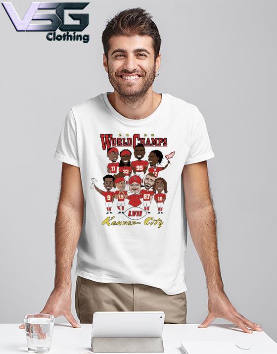 2022 World Champs LVII Kansas City Chiefs Caricature shirt