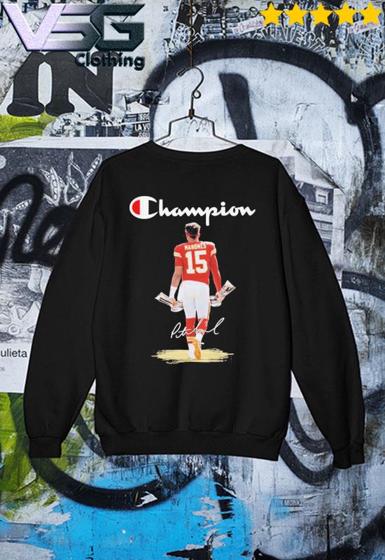 Official Champion Patrick Mahomes Kansas City Chiefs Signature Shirt  Longsleeve T-shirt