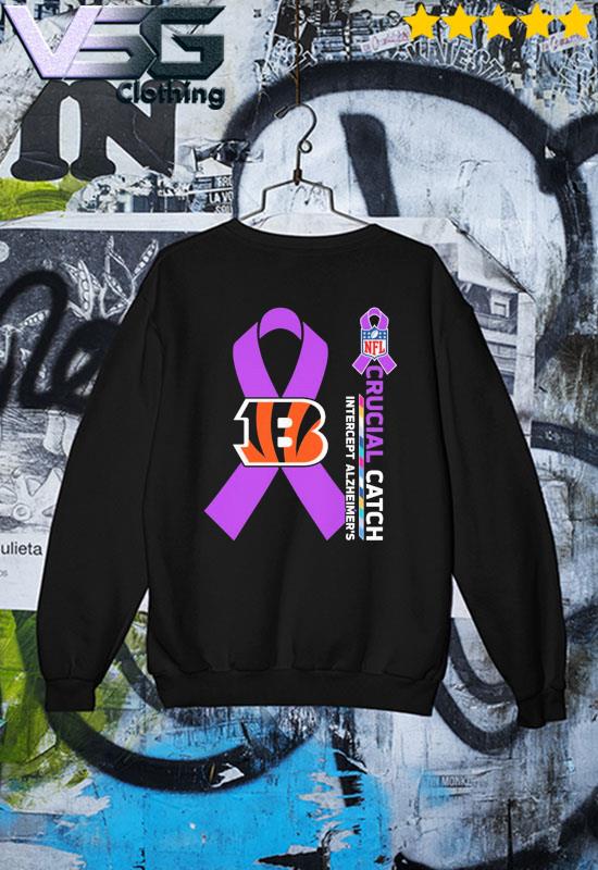 Cincinnati Bengals NFL Crucial Catch Intercept Alzheimer's shirt, hoodie,  sweater, long sleeve and tank top