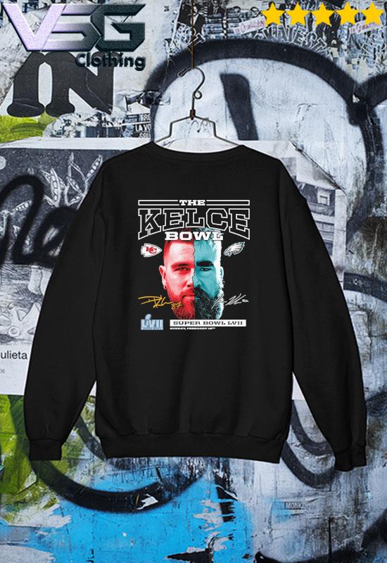 Face Travis Kelce and Jason Kelce the Kelce Bowl Super Bowl LVII shirt,  hoodie, sweater, long sleeve and tank top