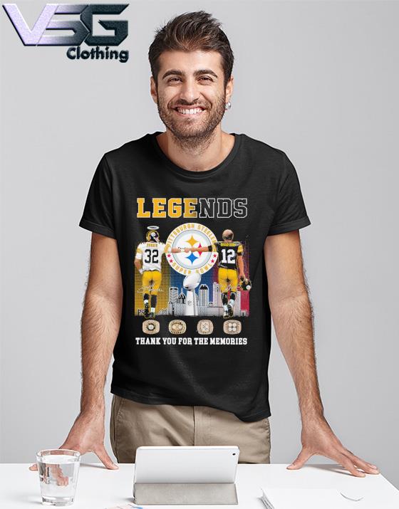 Franco Harris And Terry Bradshaw Steelers Legends Thank You For The Memories Signatures Shirt