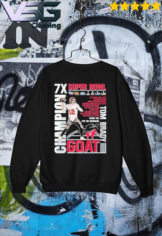 Official Thank You Tom Brady 12 Goat Shirt, hoodie, sweater, long