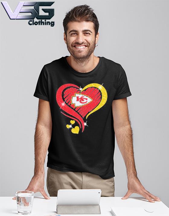 Kansas city Chiefs diamond heart love shirt, hoodie, sweater, long sleeve  and tank top