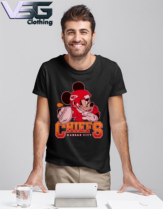 Kansas City Chiefs Mickey at Quarterback Disney Vintage Football T-Shirt