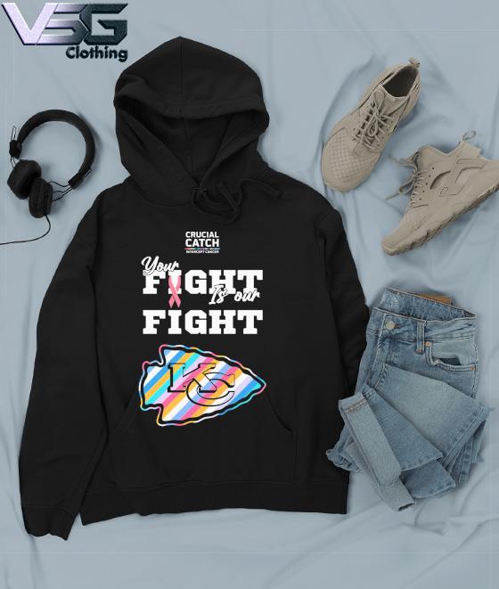 Kansas city Chiefs crucial catch intercept cancer your fight fight shirt,  hoodie, sweater, long sleeve and tank top