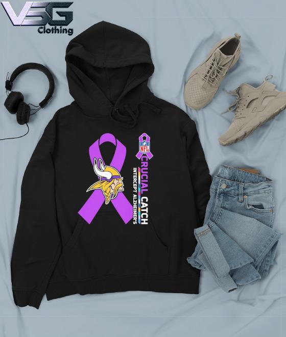 Minnesota Vikings NFL Crucial Catch Intercept Alzheimer's shirt, hoodie,  sweater, long sleeve and tank top