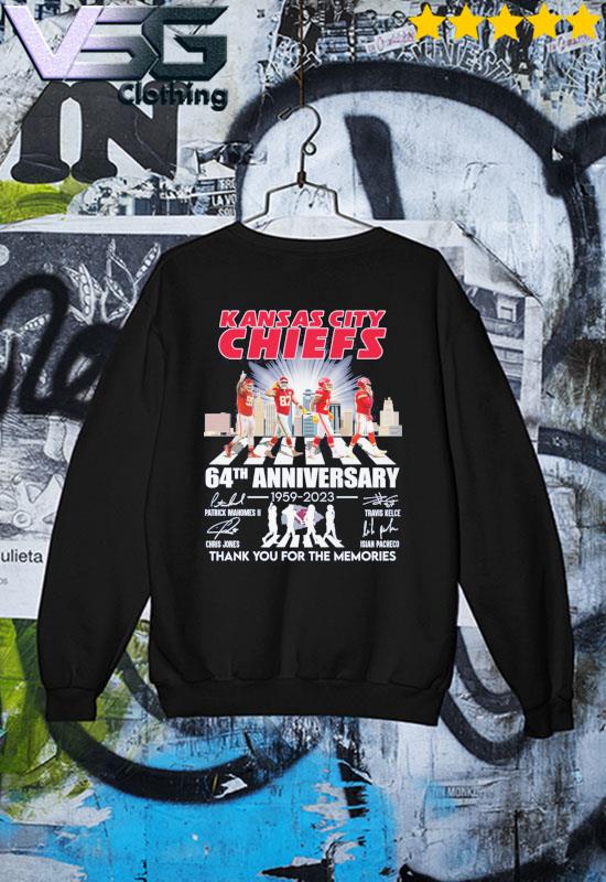 64 years 1959 2023 Kansas city Chiefs thank you for the memories shirt,  hoodie, sweater, long sleeve and tank top