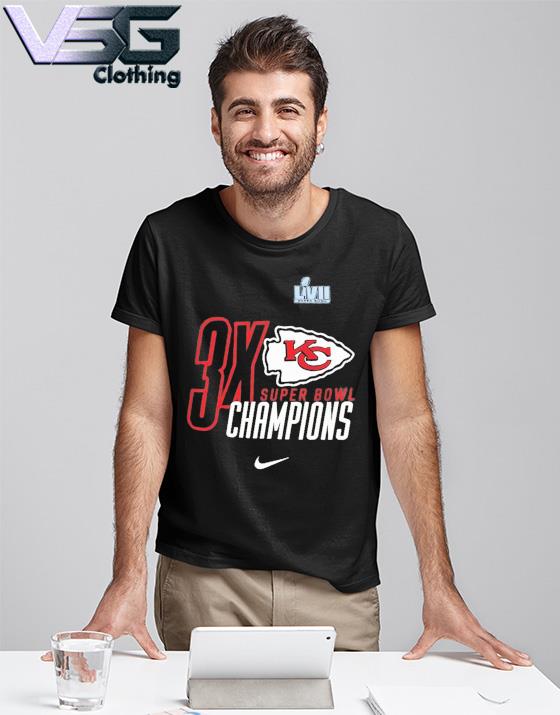 Official Kansas City Chiefs Nike Youth Three-Time Super Bowl Champions T- Shirt, hoodie, sweater, long sleeve and tank top