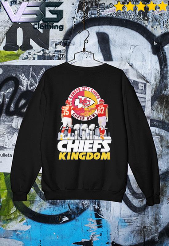 Kansas City Chiefs Patrick Mahomes And Travis Kelce 2023 Super Bowl LVI  Champions Chiefs Kingdom T-shirt - Kaiteez