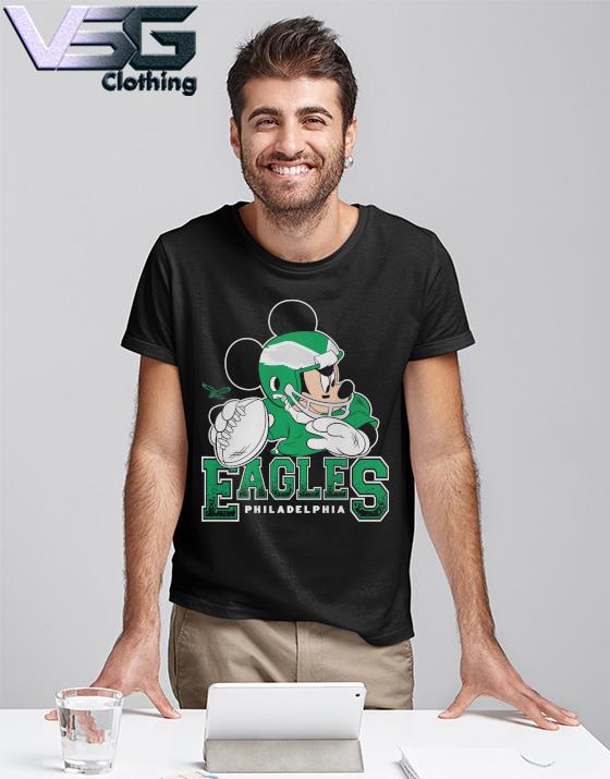 Philadelphia Eagles Mickey at Quarterback Disney Vintage Football T-Shirt