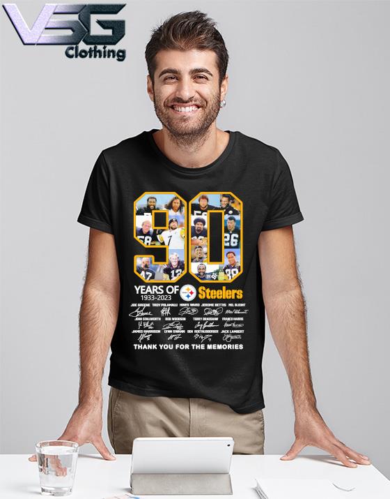 1933-2023 Pittsburgh Steelers 90th Anniversary Thank You For The Memories  Signatures Shirt - Teespix - Store Fashion LLC