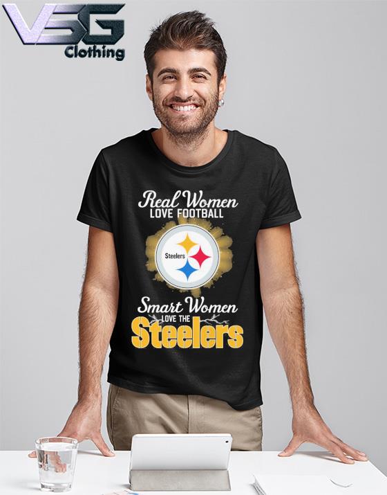 Real women love football smart women love Pittsburgh Steelers logo