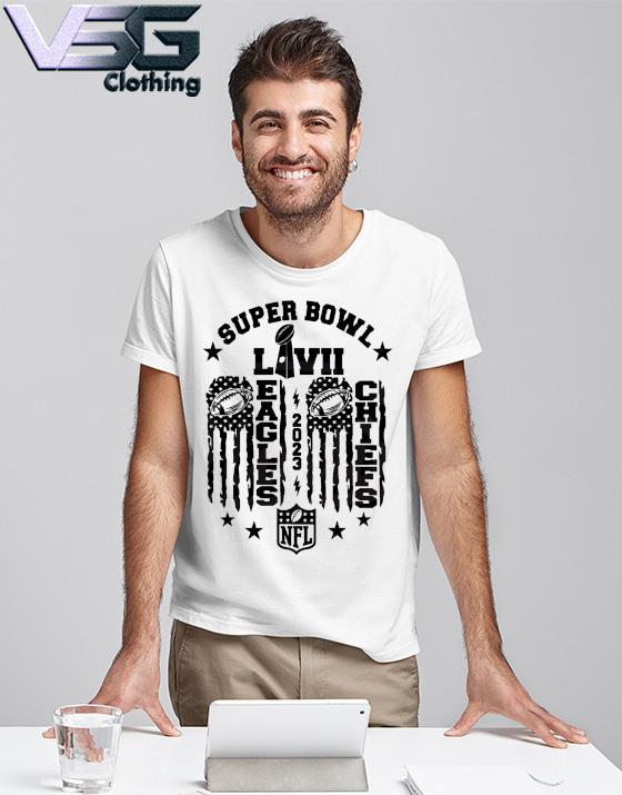 Super Bowl Lvii Eagles Vs Chiefs Football America flag shirt