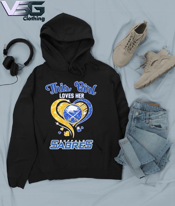This girl love her Buffalo Sabres diamond heart shirt, hoodie