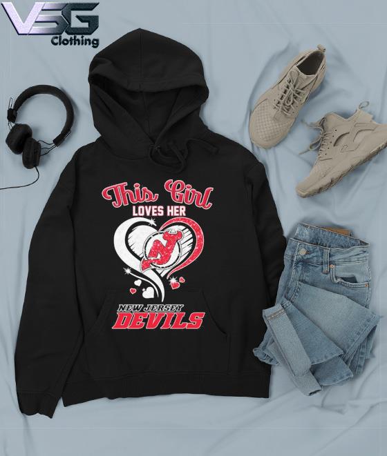 This girl loves her New Jersey Devils heart team 2023 shirt