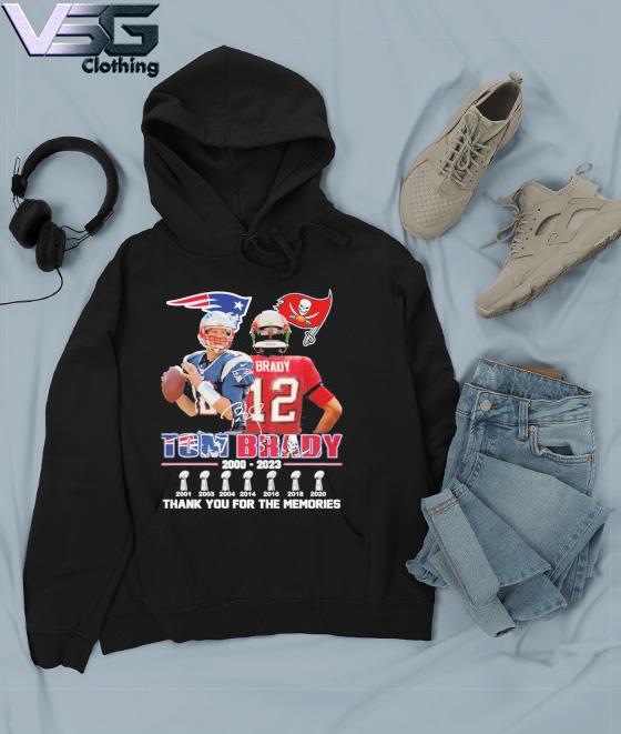 Tom Brady Tampa Bay Buccaneers and New England Patriots 2000 2023 7x super bowl memories signature s Hoodie