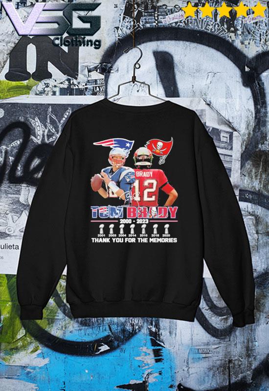 Tom Brady Tampa Bay Buccaneers and New England Patriots 2000 2023 7x super bowl memories signature s Sweater