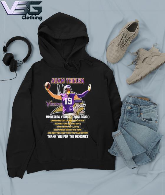 Adam Thielen Minnesota Vikings 2013-2023 Thank You For The Memories  Signature shirt, hoodie, sweater, long sleeve and tank top