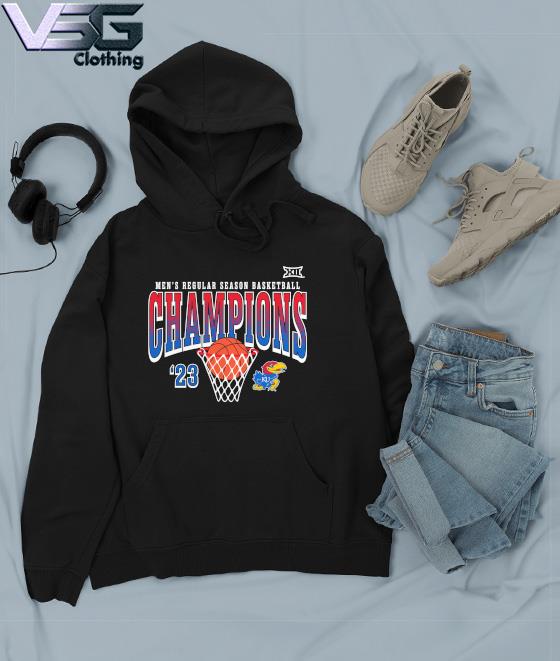 Kansas jayhawks 2023 big 12 men's basketball regular season champions shirt,  hoodie, sweater, long sleeve and tank top