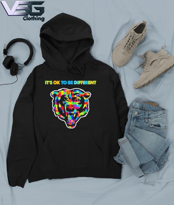 2023 Chicago Bears Autism It’s ok to be different Tee s Hoodie
