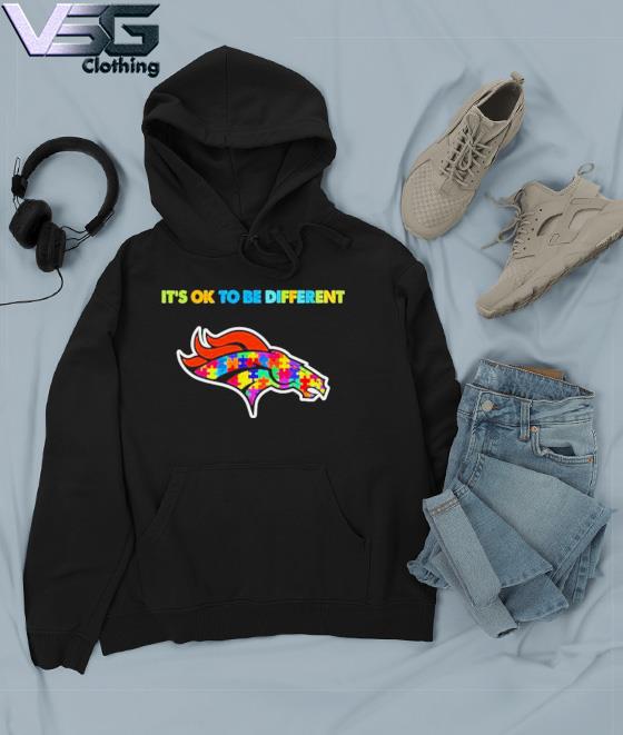 2023 Denver Broncos Autism It’s ok to be different Tee s Hoodie